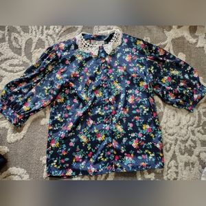 Vintage Oscar de la Renta expressions top